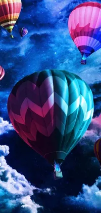 Aerostat Hot Air Ballooning Sky Live Wallpaper