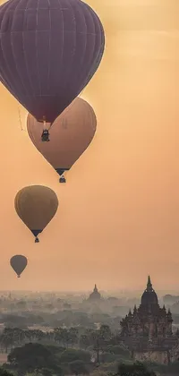 Aerostat Sky Hot Air Ballooning Live Wallpaper