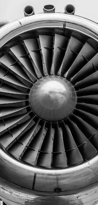 Adorn your phone with a slick and striking live wallpaper featuring a stunning jet engine