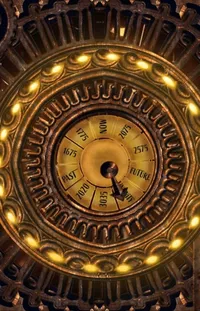 Amber Gold Clock Live Wallpaper
