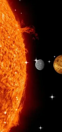 Amber Orange Astronomical Object Live Wallpaper