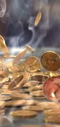 Amber Wood Coin Live Wallpaper