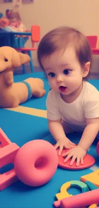 Arm Baby Playing With Toys Product Live Wallpaper