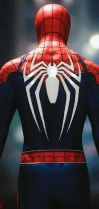 Witness the awe-inspiring Spider-Man suit in this vivid and intricate phone live wallpaper