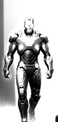 black and white iron man wallpaper