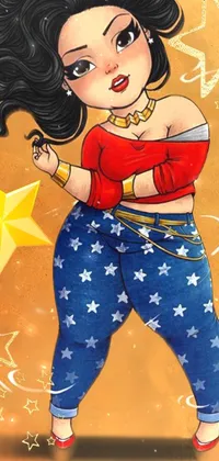 Arm Wonder Woman Cartoon Live Wallpaper