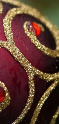 Decorate your phone screen with a stunning Christmas ornament live wallpaper