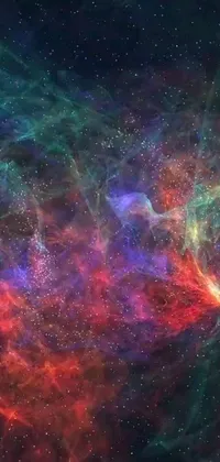 This live wallpaper captures the beauty and complexity of space and the brain's synaptic transmissions