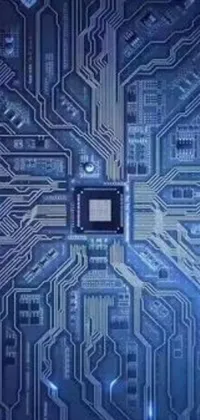 Transform your phone screen into a pulsating realm of technology with this intricate close-up of a computer circuit board