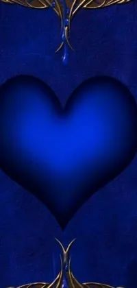 This dynamic live wallpaper showcases a stunning close-up of a heart against a deep blue background, perfect for adding visual interest to your phone screen