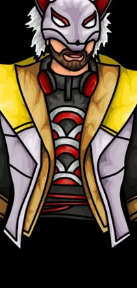 This phone live wallpaper features a close up of a fantastic character portrait with inspiration taken from the Borderlands video game