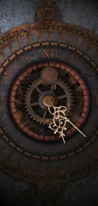 This stunning live wallpaper features an intricate clock with Roman numerals and an album cover adding a touch of musicality and artistry