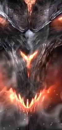 This live wallpaper features a stunning demonic face in the style of the video game Lineage 2 Revolution