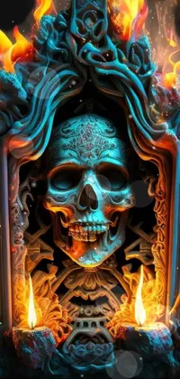 Art Cg Artwork Skull Live Wallpaper