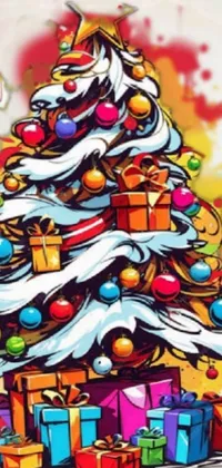 Art Christmas Decoration Tints And Shades Live Wallpaper