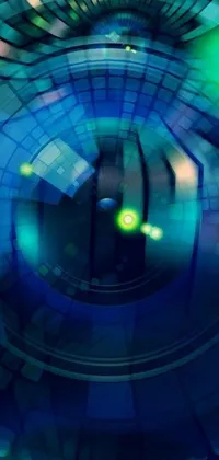 Get mesmerized by this stunning live wallpaper featuring a digital painting of a blue and green eye