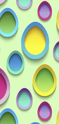 Looking for a lively and colorful live wallpaper for your phone? Check out this trending 3D digital art design featuring pastel circles on a fresh green background