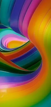 This live wallpaper is a mesmerizing display of colorful swirls and shapes set against a computer screen background