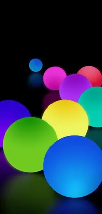 Looking for an eye-catching live wallpaper for your phone? Check out this digital art by Hans Schwarz on pixabay! The wallpaper features a bunch of glowing balls bouncing around on a table