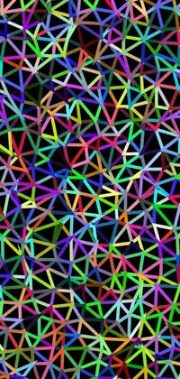 Add vibrance to your phone with this multicolored pattern of lines on a black background