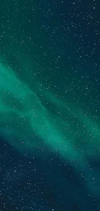 The phone live wallpaper depicts an airplane in flight against a stunning Northern starry sky