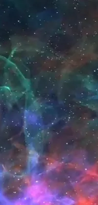 This live wallpaper features a stunning space scene filled with stars, nebulas, and holograms, all moving and floating around in mesmerizing patterns