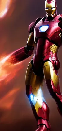Bring the powerful yet sleek Iron Man suit to life on your phone with this stunning live wallpaper