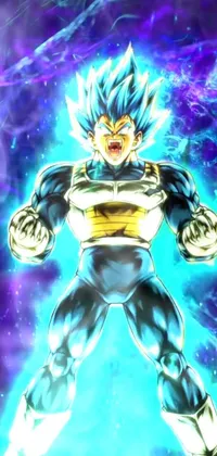 This animated phone wallpaper showcases an epic scene from the beloved anime series Dragon Ball