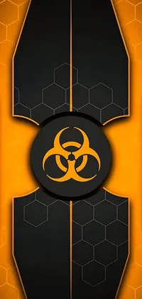 This Live Wallpaper features a yellow and black background with a biohazard symbol at its center