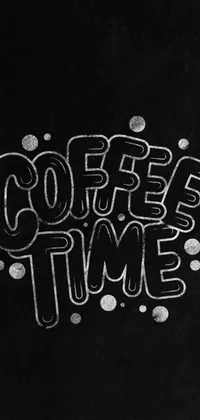 The Coffee Time Live Wallpaper features a blackboard with "coffee time" written in chalk art