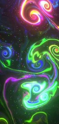 Get lost in the vibrant colors and hypnotic movement of this phone live wallpaper