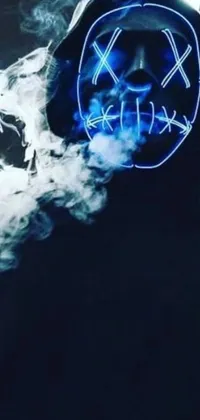Art Electric Blue Smoke Live Wallpaper