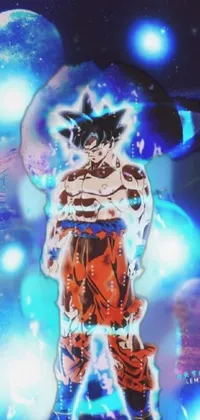The Goku live wallpaper is a dynamic, holographic depiction of an elemental life guardian