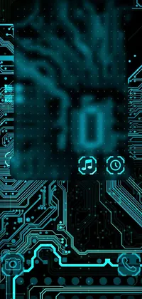 This live wallpaper boasts a dynamic and futuristic design that features a close-up view of a circuit board