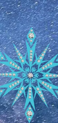 This gorgeous and mesmerizing winter live wallpaper features a snowflake atop a snowy ground with a pale blue tint