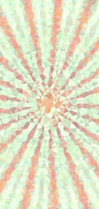 This stunning live wallpaper features a central sunburst surrounded by generative art in a fresh peppermint pattern, simulating a sunstone enhancing your screens radiance