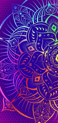 Looking for a phone live wallpaper that stands out? Try this vector art-inspired design that's sure to catch and keep your attention! Featuring intricate, psychedelic-like swirls in the shape of a third eye tika, this vibrant wallpaper incorporates bold and beautiful patterns that Lisa Frank would be proud of