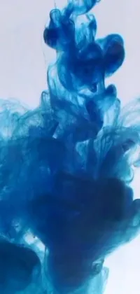 Experience the calming beauty of an abstract blue substance in motion with this mesmerizing live wallpaper