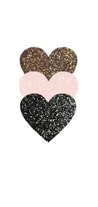 This live phone wallpaper features a beautiful pink and black heart on a bright white background