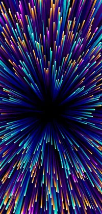 Looking for a vibrant and dynamic phone wallpaper? Check out our multicolored starburst design, featuring abstract illusionism and a luminous black hole portal