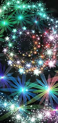 Art Fireworks Organism Live Wallpaper