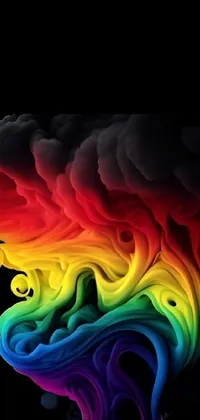 This live wallpaper features a colorful cloud in a digital painting style