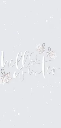 This live wallpaper features a charming "hello to you" message by Lucette Barker in a beautiful font