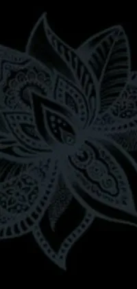 Discover a stunning phone live wallpaper featuring a beautifully intricate black and white flower drawing