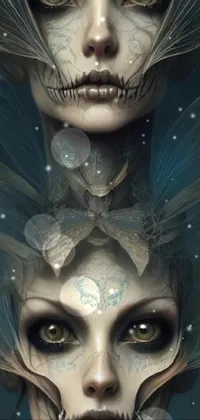 This phone live wallpaper features a stunning digital art creation inspired by gothic styles