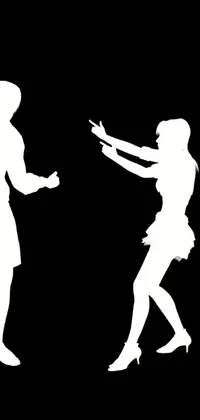 Looking for a captivating phone live wallpaper? Look no further than this trending image from pixabay! Featuring a couple engaged in a choreographed fight scene, this conceptual art silhouette is all about high-intensity energy