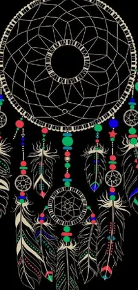 Get lost in the intricate details of this black background phone live wallpaper
