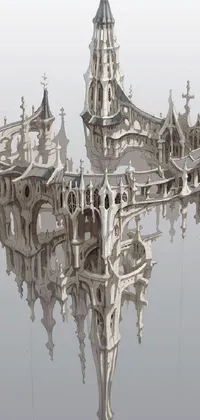 This live phone wallpaper features a stunning 3D rendering of a castle with a clock tower