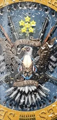 Get amazed with the striking phone live wallpaper that showcases the official seal of the President of the United States, an album cover, sots art, and military weapons, all in a closeup view! The toolbars provide quick access to all phone functions while the stunning design brings a fresh and modern touch to your device