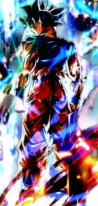 Transform your phone screen into a battleground with this epic live wallpaper featuring Goku from Dragon Ball Z